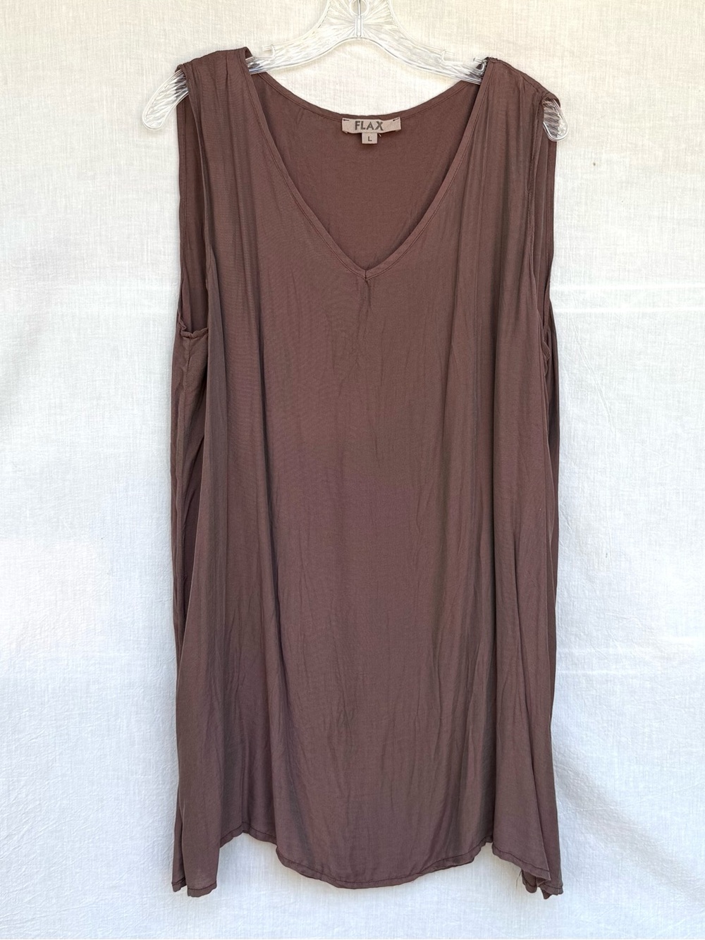 FLAX NWOT Sz L Viscose + Silk Tank